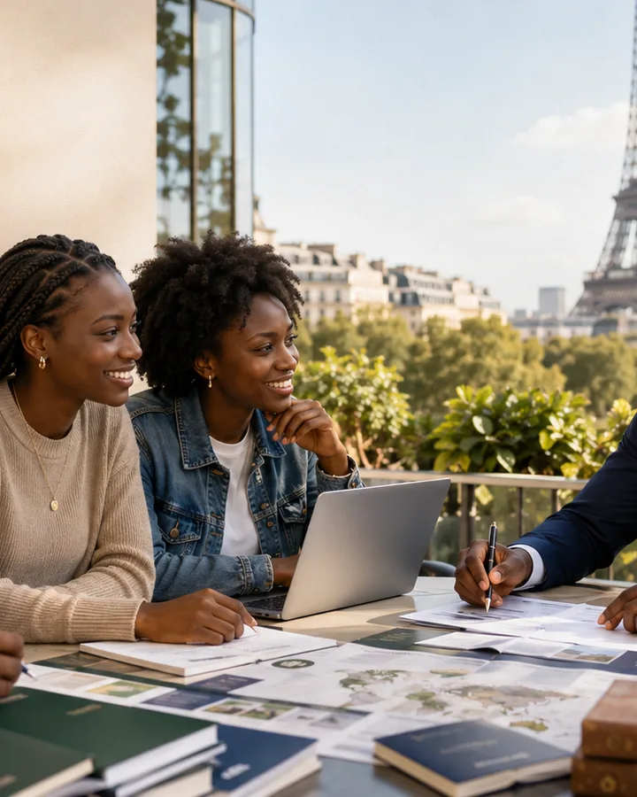Étudiants africains accompagnés dans leur projet d’études en France à Paris